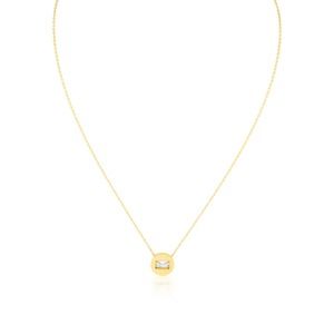 Mini Baguette Coin Necklace